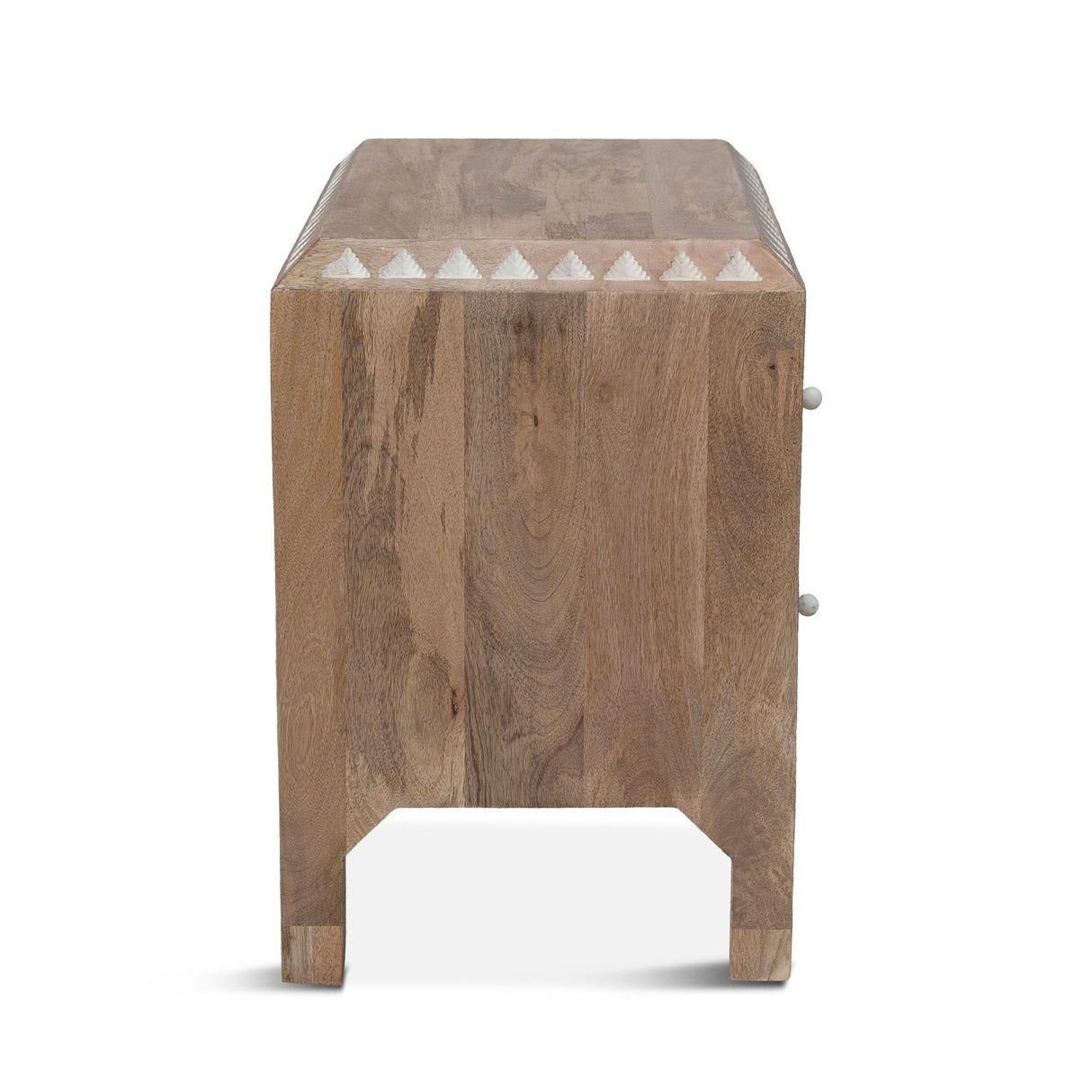 Tangiers 26" Nightstand in Carved Natural White from Home Trends & Design - Luna Furniture