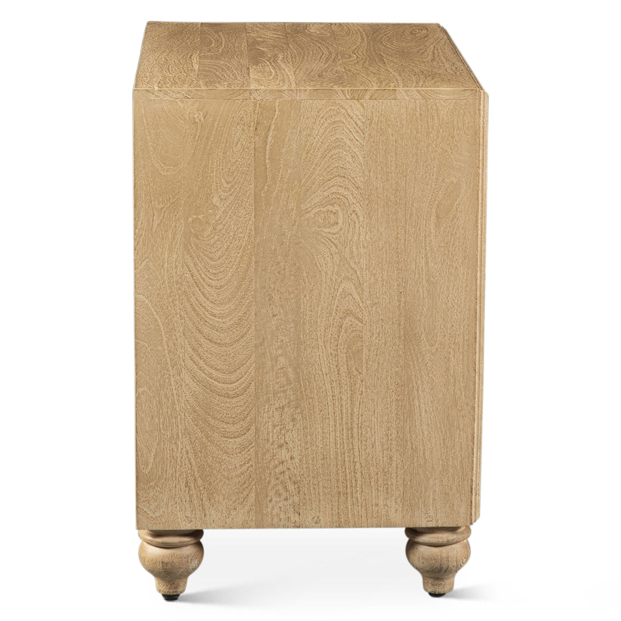 Taj 28" Three Drawer Nightstand in Whitewash from Home Trends & Design - Luna Furniture