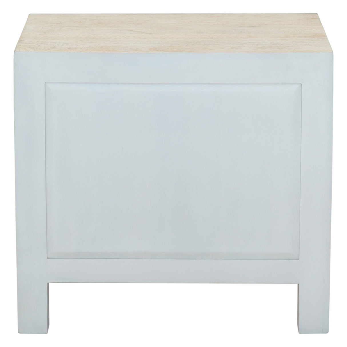 Taj 26" Nightstand with Plinth Base in Carved Heirloom White from Home Trends & Design - Luna Furniture