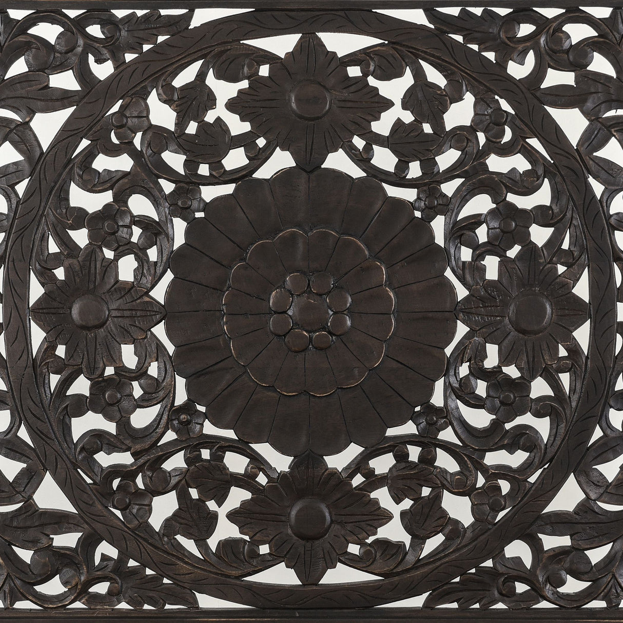 Taj King Bed in Hand Carved Vintage Brown from Home Trends & Design - Luna Furniture