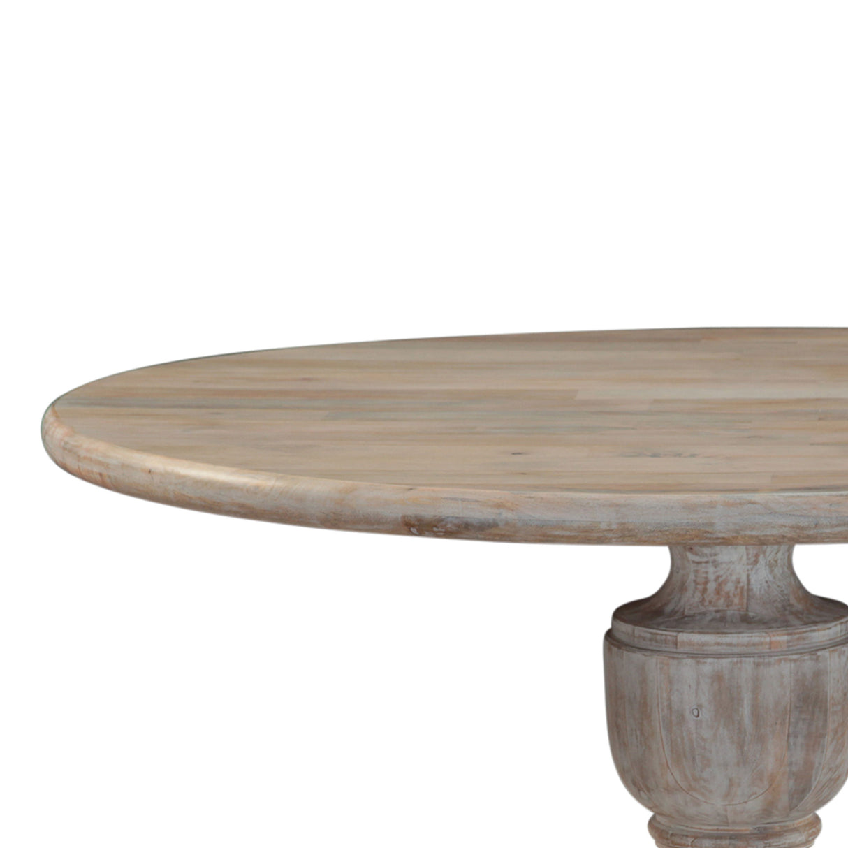 Taj 60" Round Dining Table in Heirloom White from Home Trends & Design - Luna Furniture
