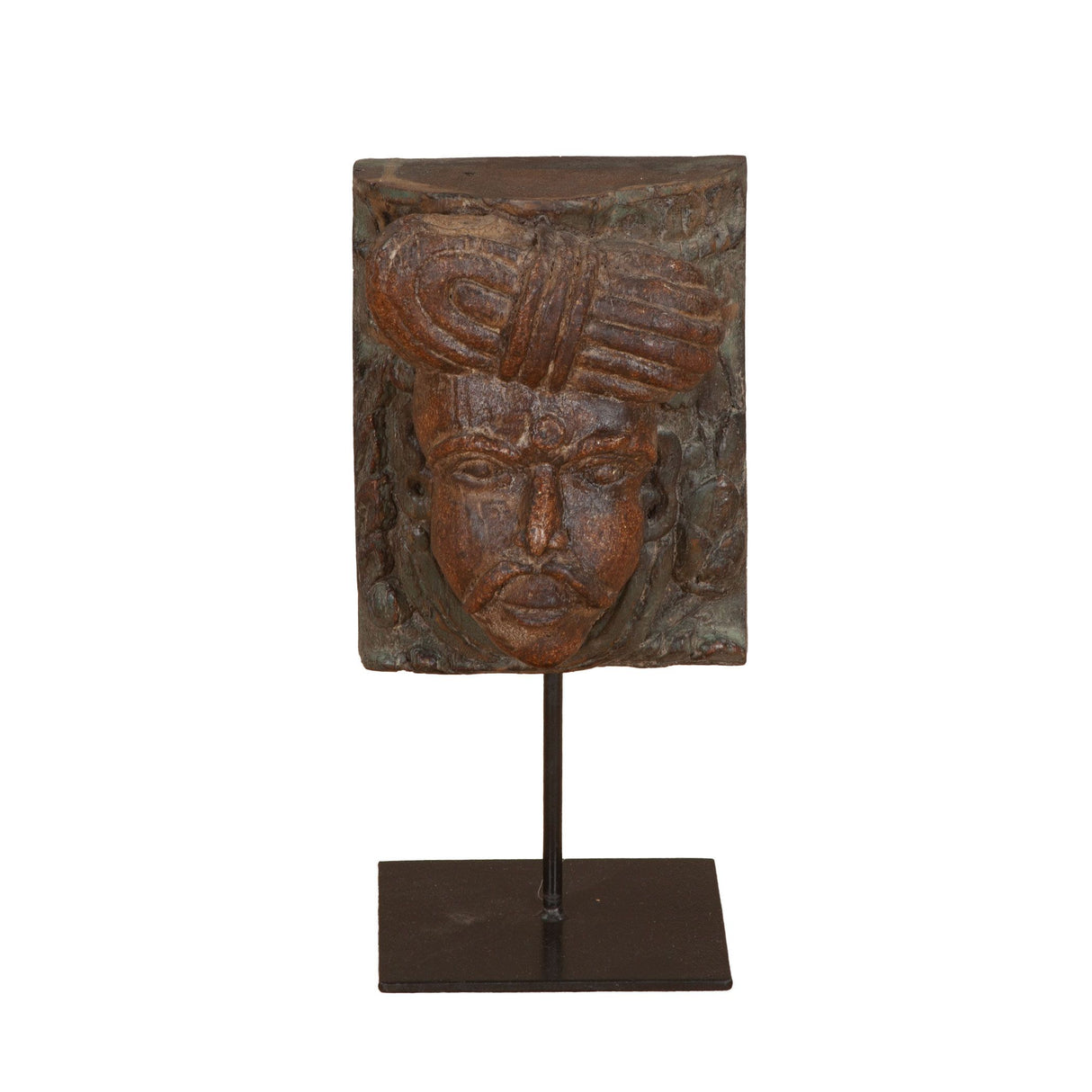 Tribesman Head on Iron Stand from Home Trends & Design - Luna Furniture