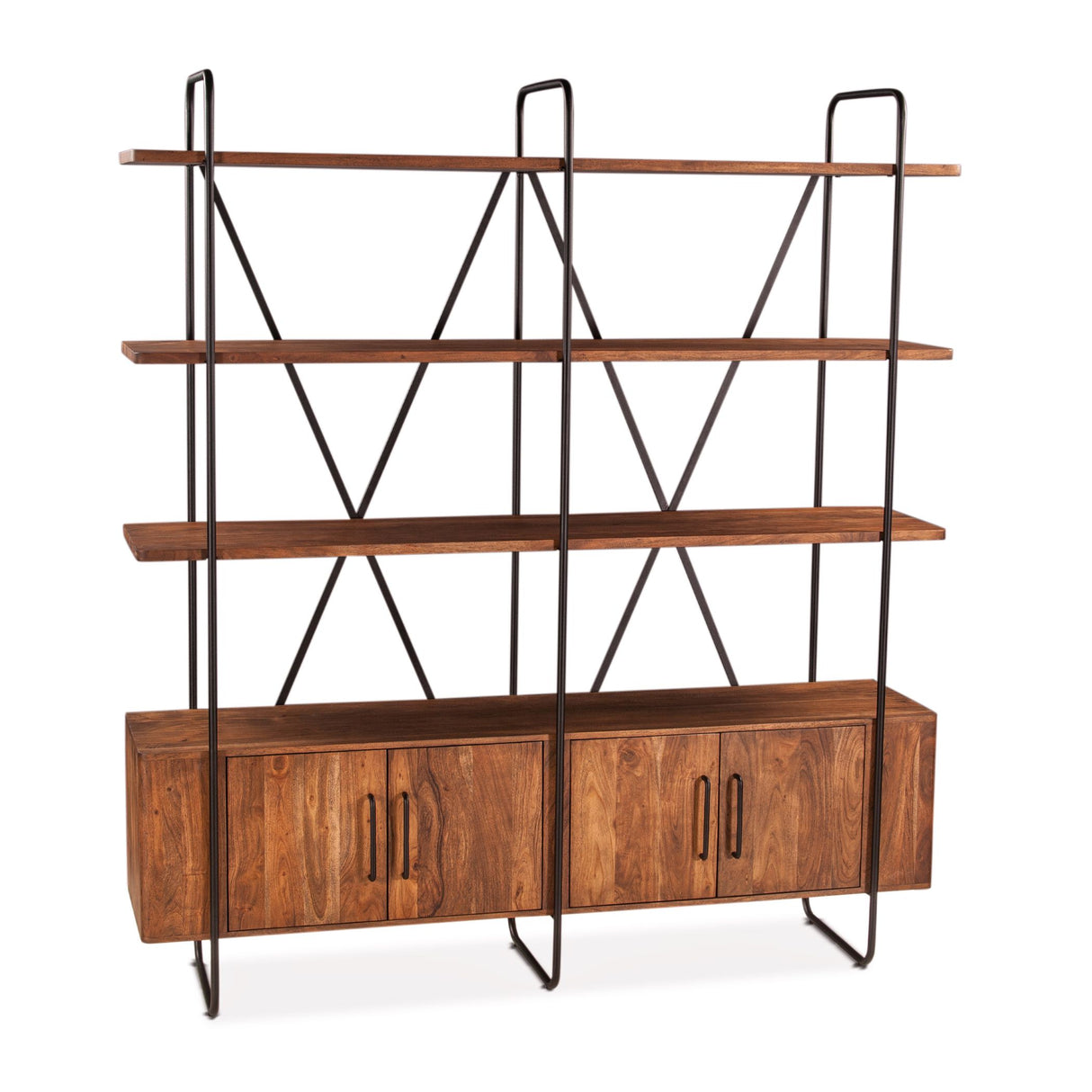 Verbania 75" Bookshelf in Pecan Brown Acacia Wood from Home Trends & Design - Luna Furniture