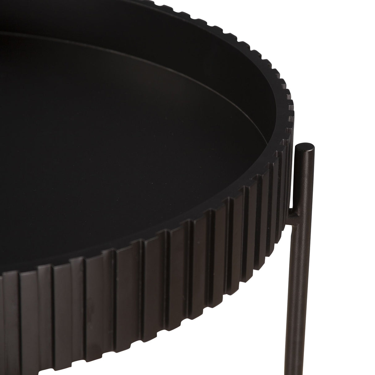 Verbania 29" Nesting Tray Tables in Matte Black from Home Trends & Design - Luna Furniture