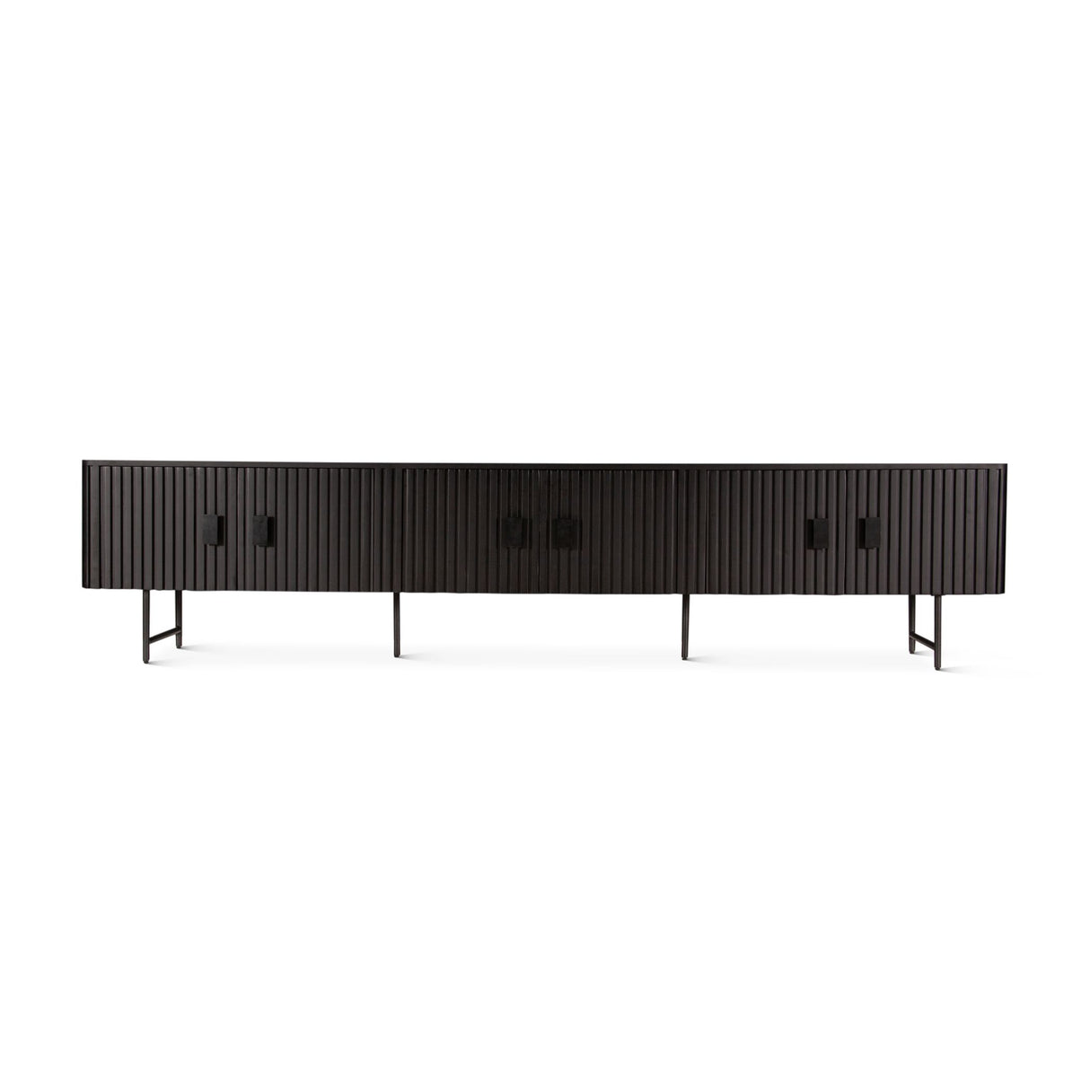 Verbania 98" Plasma Cabinet in Matte Black from Home Trends & Design - Luna Furniture