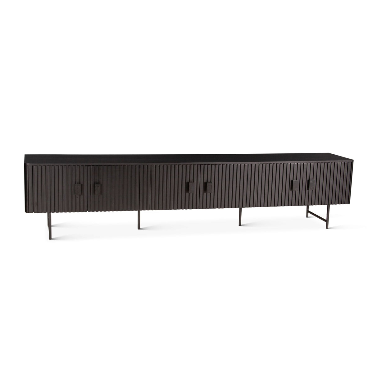 Verbania 98" Plasma Cabinet in Matte Black from Home Trends & Design - Luna Furniture