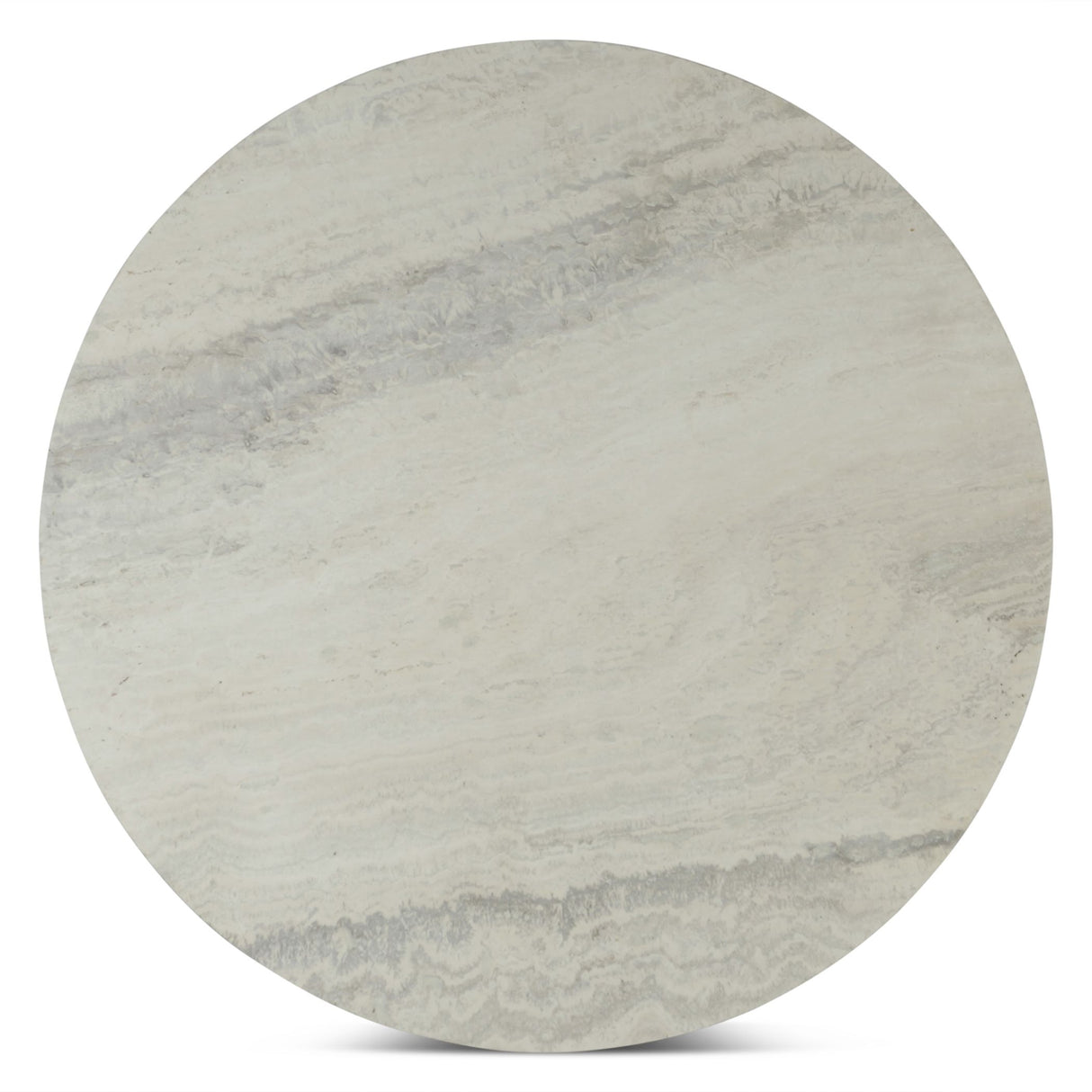 Vista 36" Coffee Table with White Travertine and Light Base from Home Trends & Design - Luna Furniture