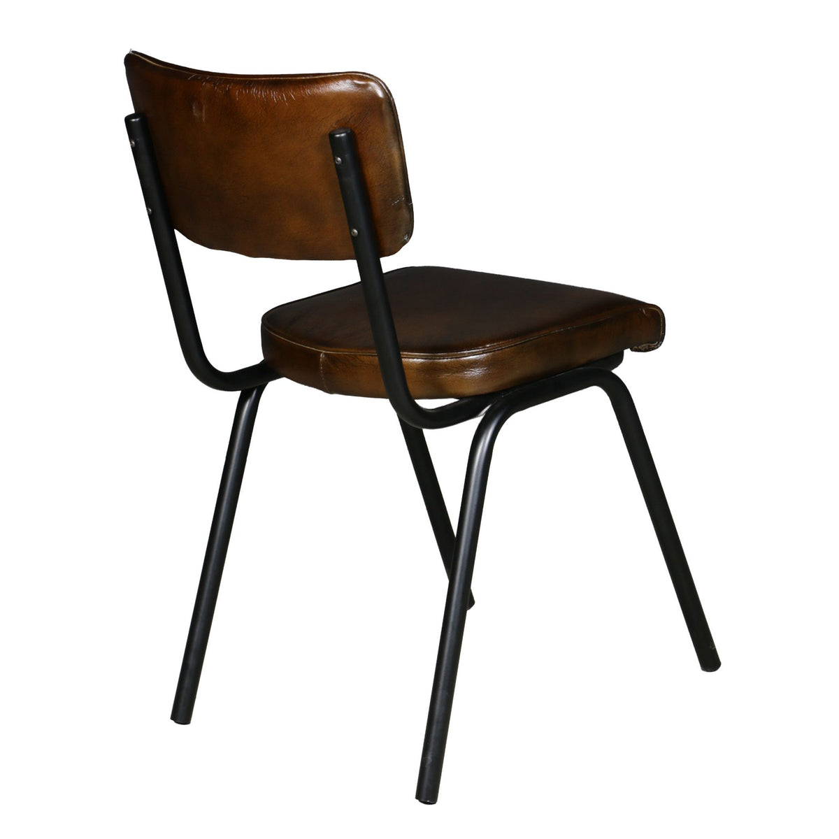 Wellington Bill 17" Dining Chair in Chocolate Leather, Set of 2 from Home Trends & Design - Luna Furniture