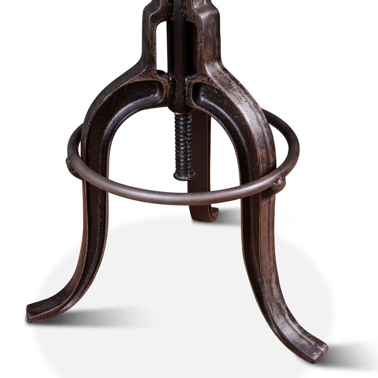 Wellington 13" Adjustable Stool in Brown Top Grain Leather from Home Trends & Design - Luna Furniture