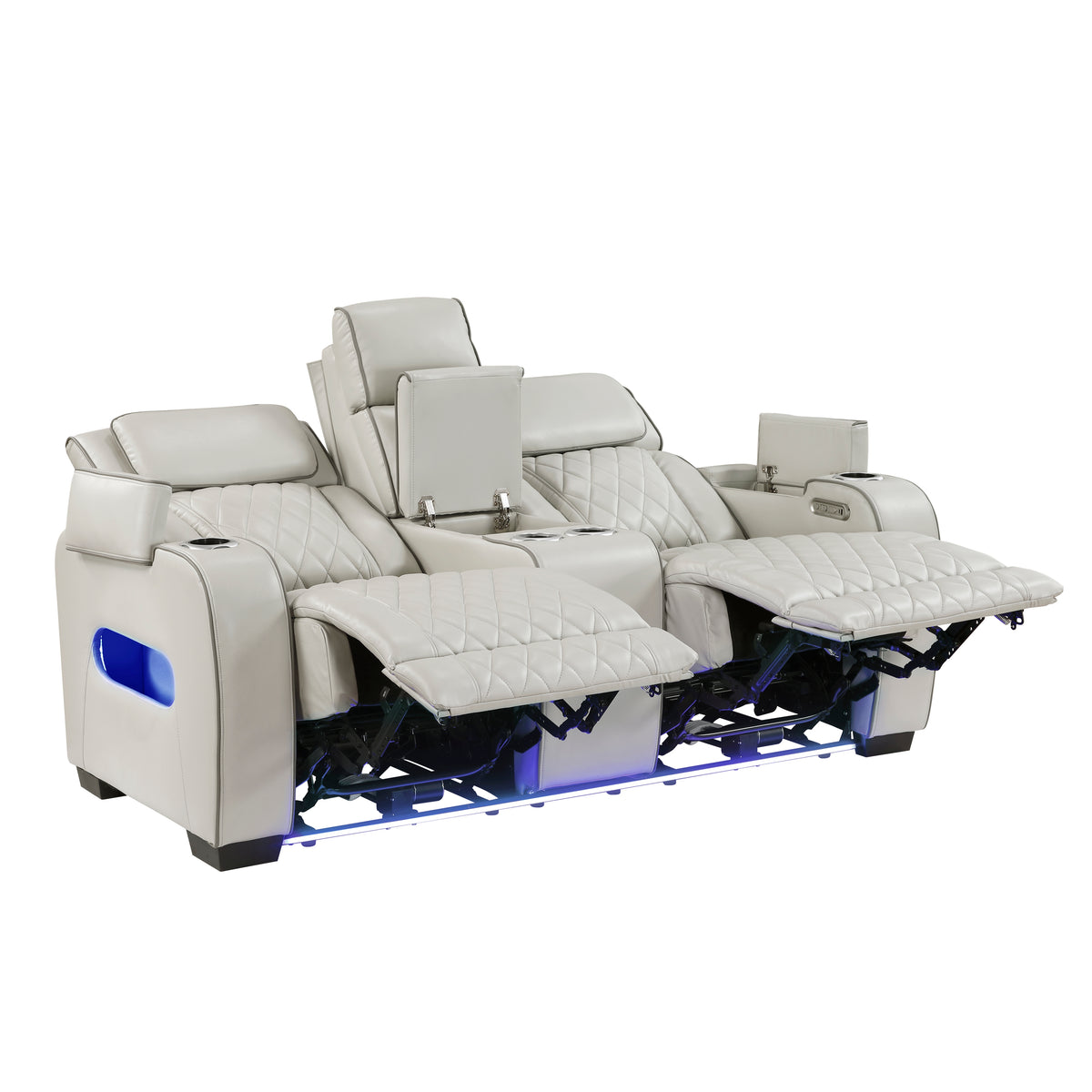 Fairway Taupe Power Double Reclining Living Room Set from Homelegance - Luna Furniture