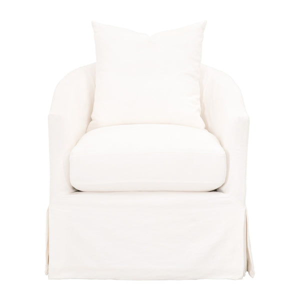 Faye Slipcover Swivel Club Chair