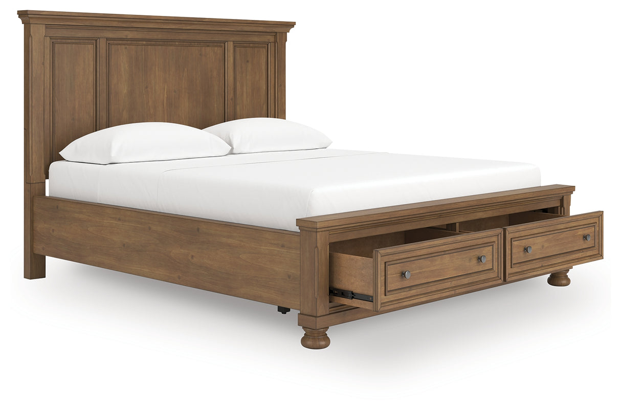 Feddinger Medium Brown California King Panel Storage Bed from Ashley - Luna Furniture
