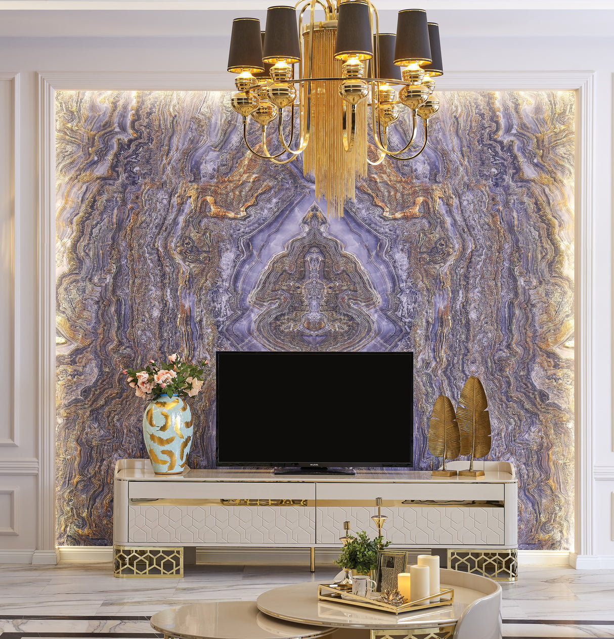 Ferani Ivory Living Room Set from Luna Luxury - Luna Furniture