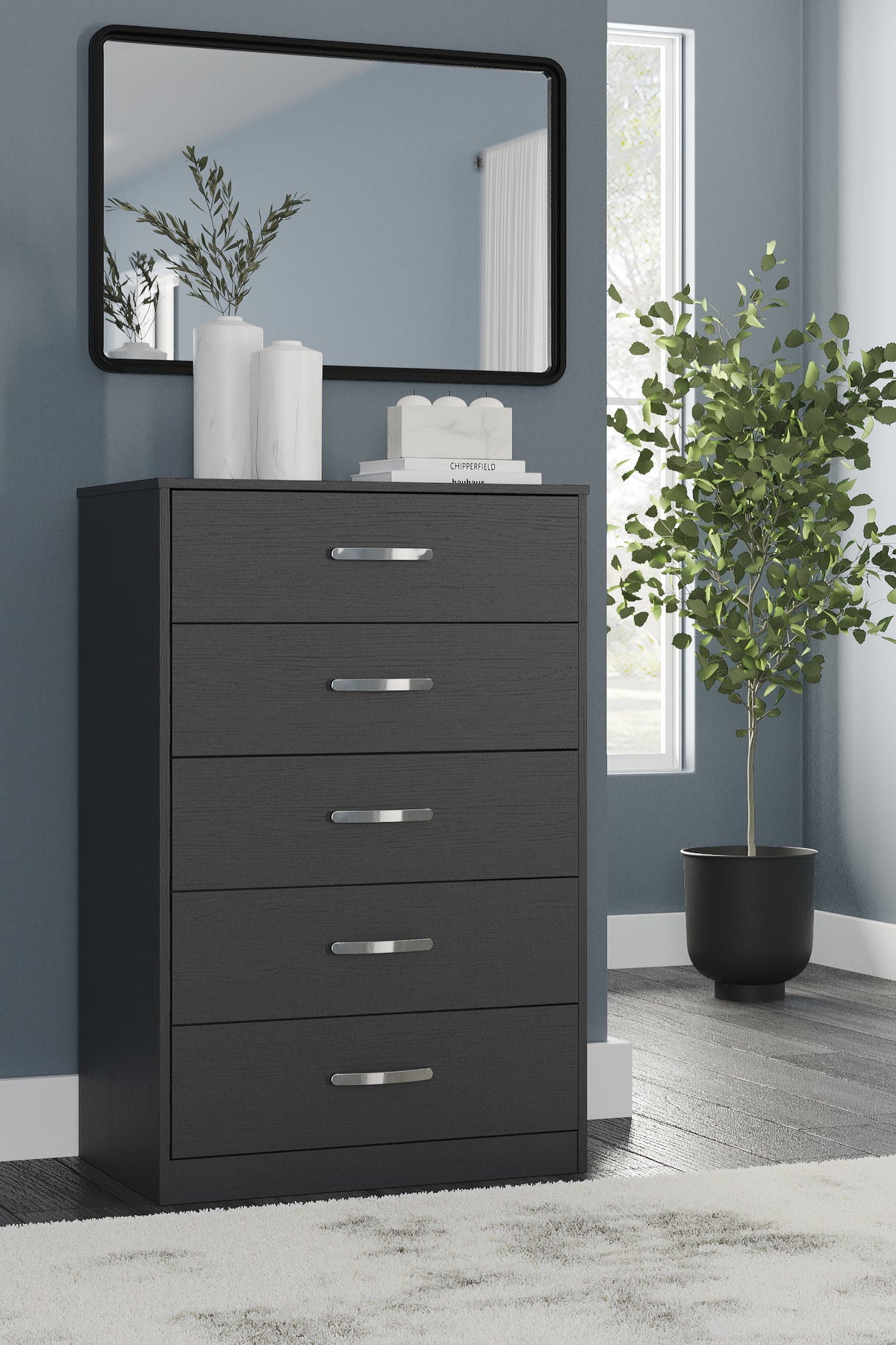 Finch Black Platform Bedroom Set from Ashley Furniture - Luna Furniture