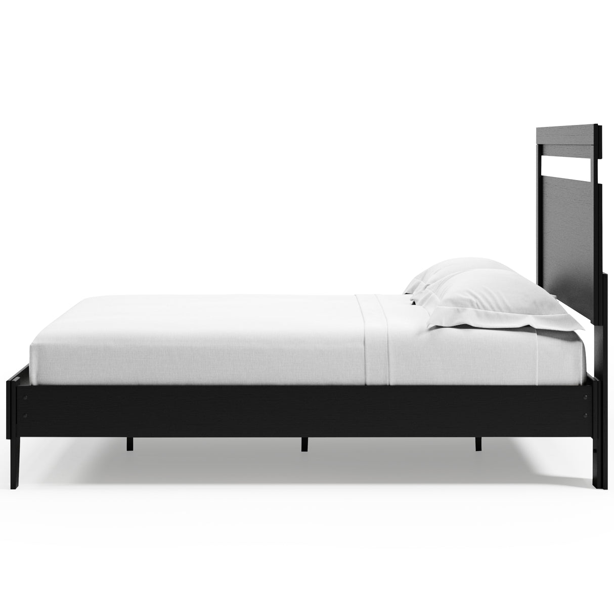 Finch Queen Panel Platform Bed with Dresser, Chest and 2 Nightstands in Black/Brown from Ashley - Luna Furniture
