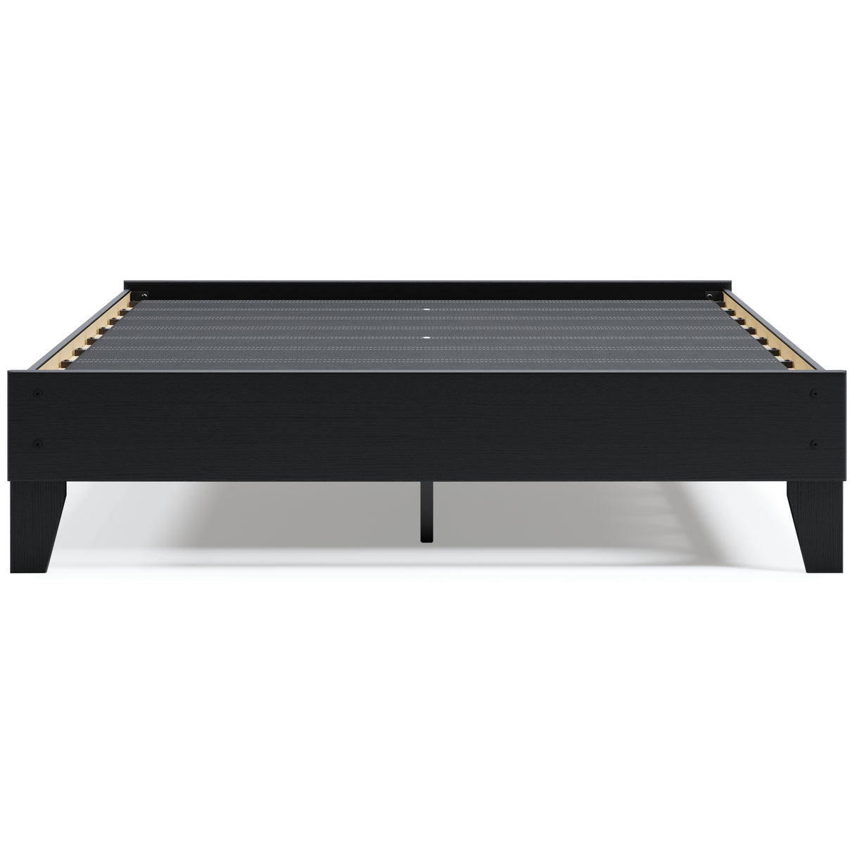 Finch Queen Platform Bed with Mattress in Black from Ashley - Luna Furniture