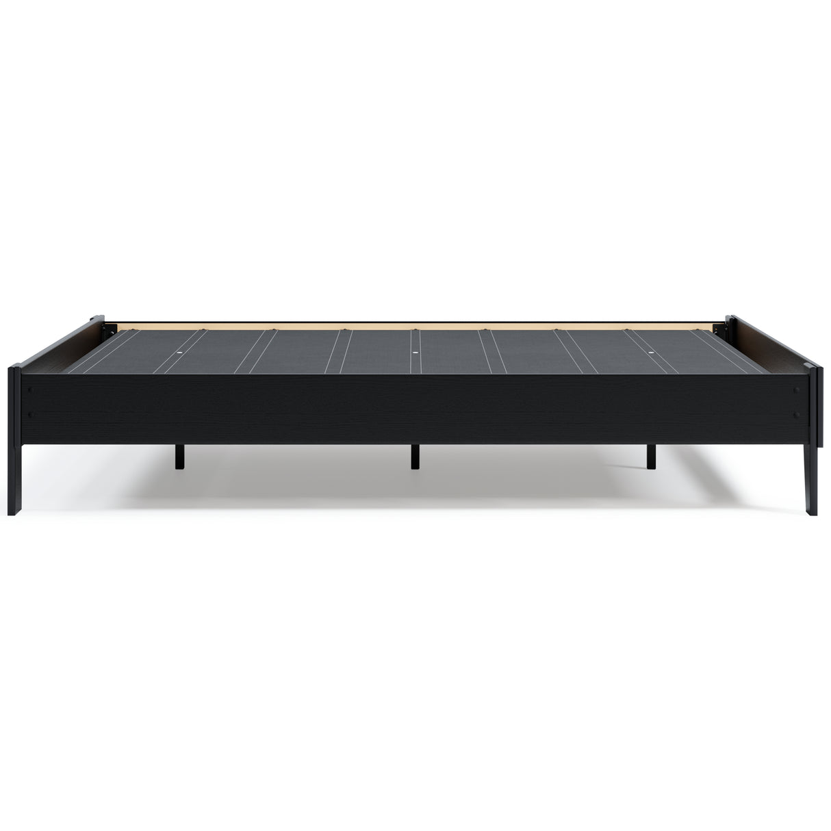 Finch Queen Platform Bed with Mattress in Black from Ashley - Luna Furniture