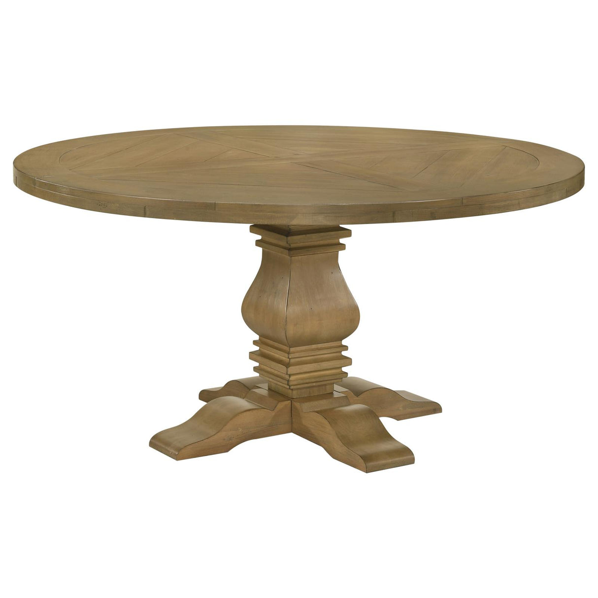 Florence Rustic Smoke and Beige 7-Piece Round Dining Set from Coaster - Luna Furniture