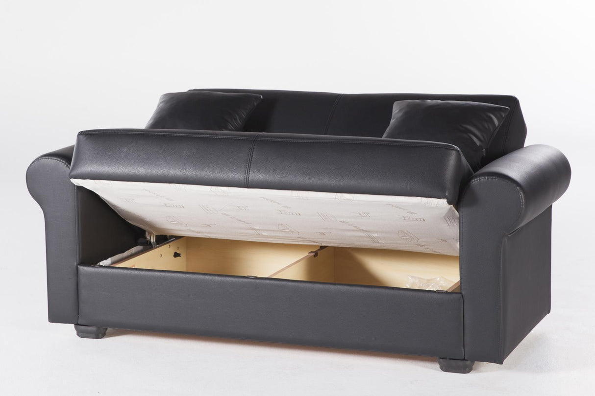 Floris Santa Glory Black 3-Seat Sleeper from Bellona - Luna Furniture