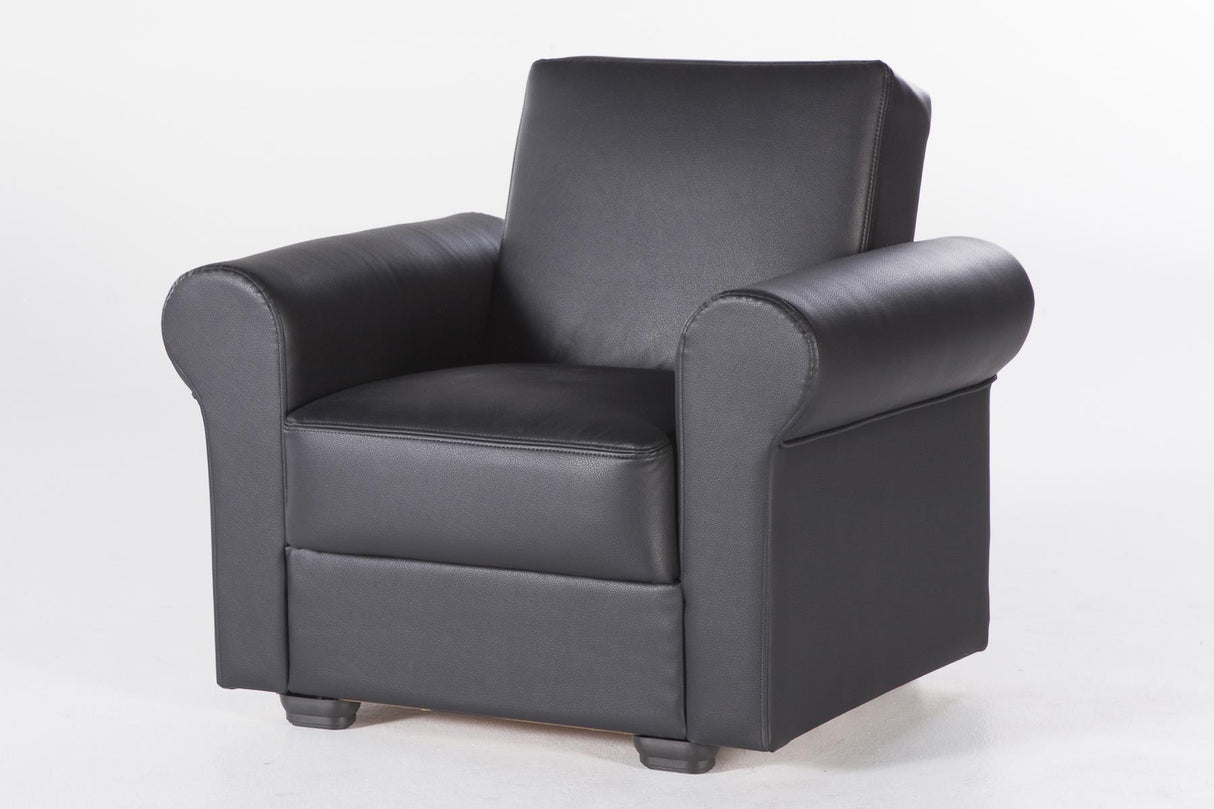 Floris Santa Glory Black 3-Seat Sleeper from Bellona - Luna Furniture