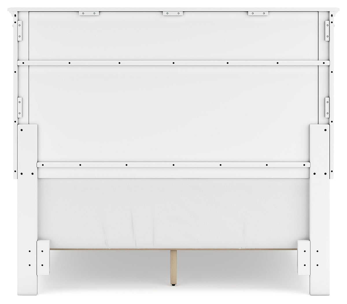 Fortman Full Panel Bed with Mirrored Dresser and Chest in White from Ashley - Luna Furniture