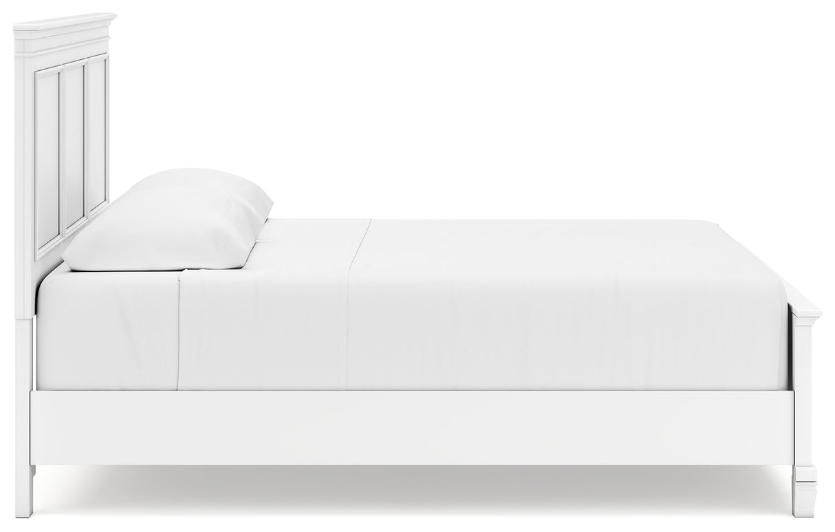 Fortman White King Panel Bed, Dresser and 2 Nightstands from Ashley - Luna Furniture