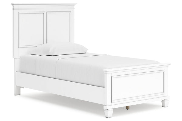 Fortman White Twin Panel Bed