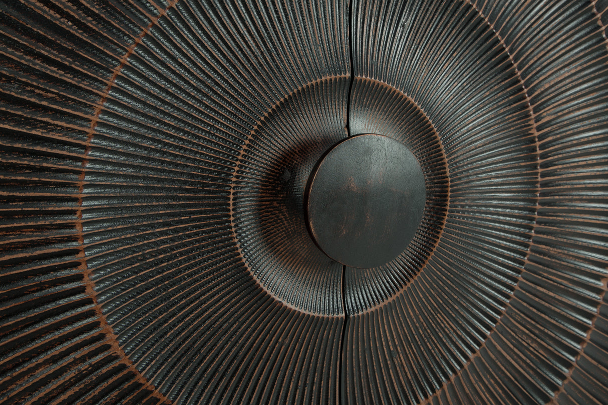 Fosterman Distressed Black Accent Cabinet from Ashley - Luna Furniture