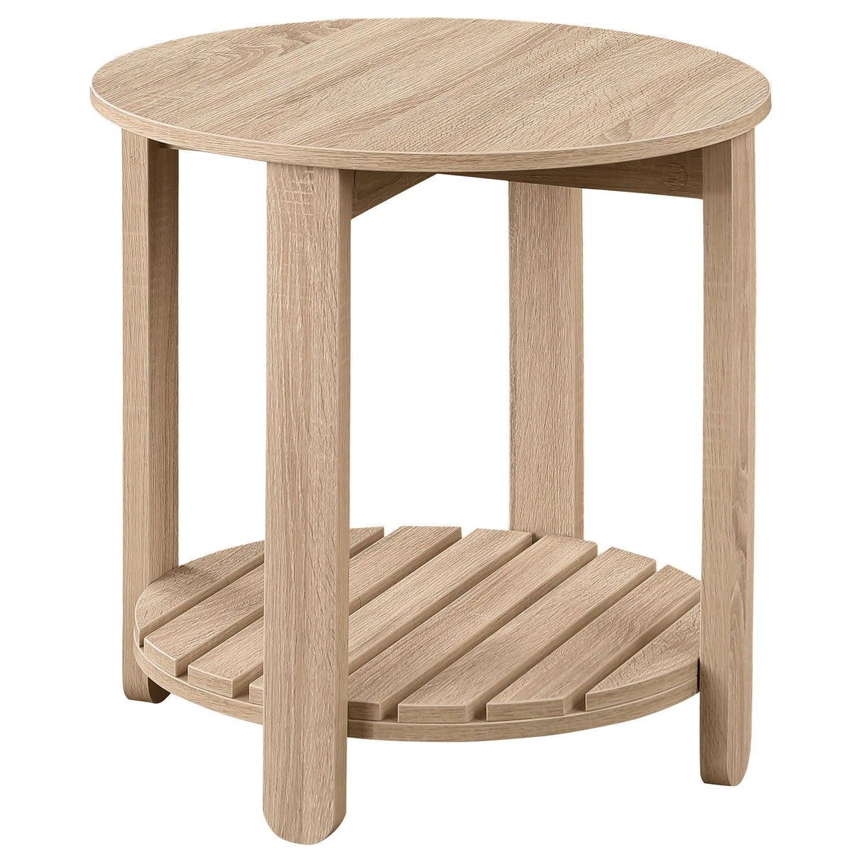 Fowler Natural 2-Piece Round Coffee and End Table Set from Coaster - Luna Furniture