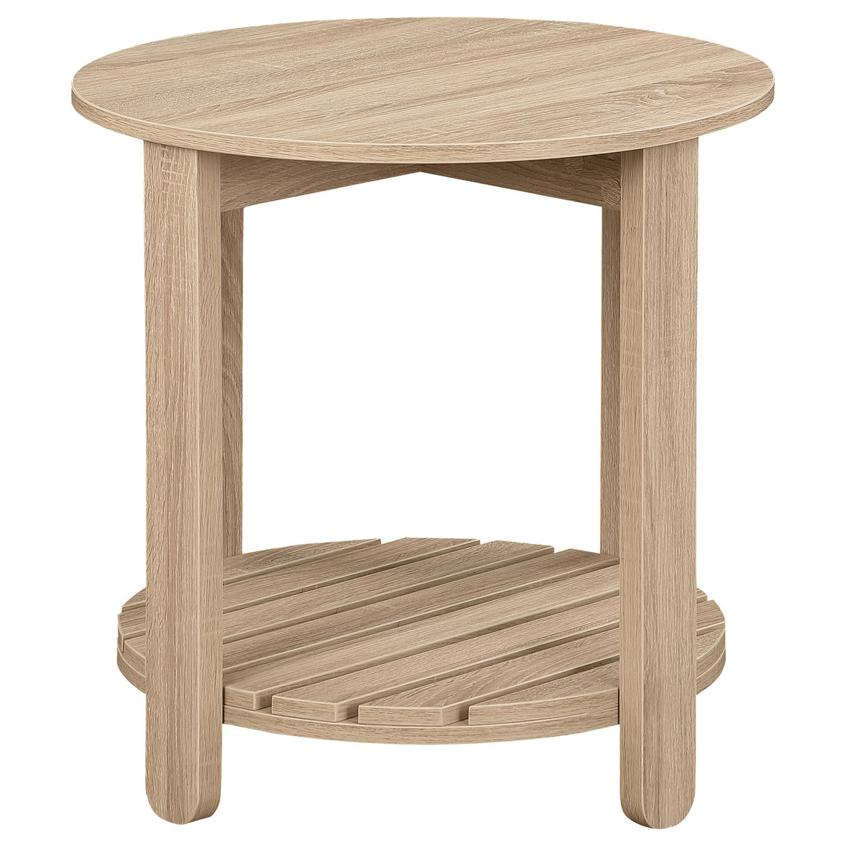 Fowler Natural 3-Piece Round Coffee and End Table Set from Coaster - Luna Furniture