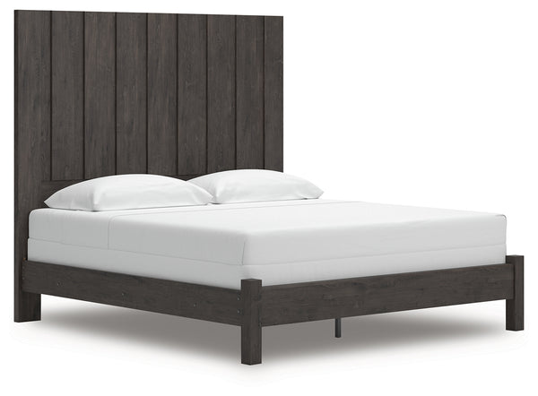 Fraluna Charcoal King Panel Bed