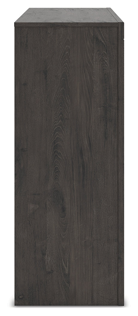 Fraluna Queen Panel Storage Bed with Dresser and Nightstand in Charcoal from Ashley Furniture - Luna Furniture