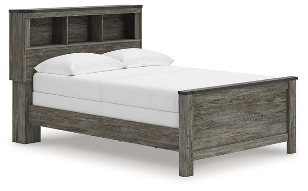 Frandern Gray Full Bookcase Panel Bed