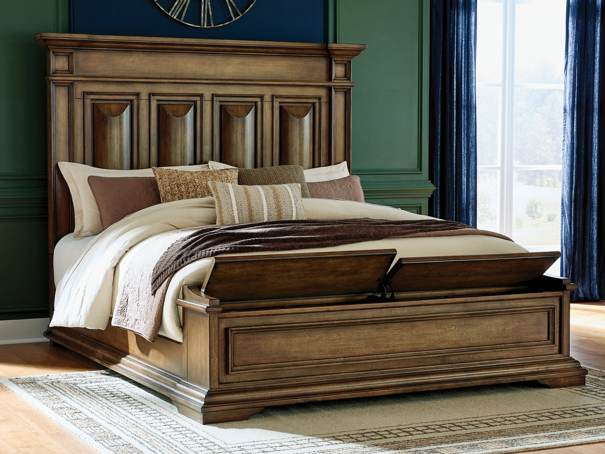 Frantanna Brown California King Panel Storage Bed from Ashley - Luna Furniture