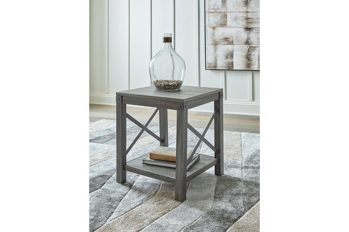 Freedan Grayish Brown Coffee Table and 2 End Tables from Ashley - Luna Furniture
