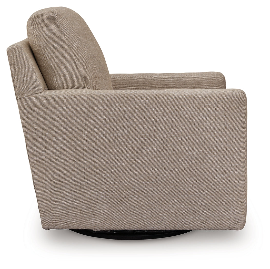 Freybourne Twill Swivel Accent Chair from Ashley Furniture - Luna Furniture