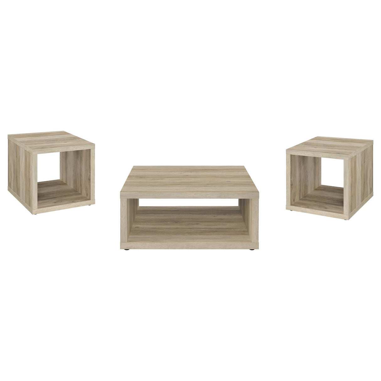Frisco Distressed Pine 3-Piece Coffee and End Table Set from Coaster - Luna Furniture