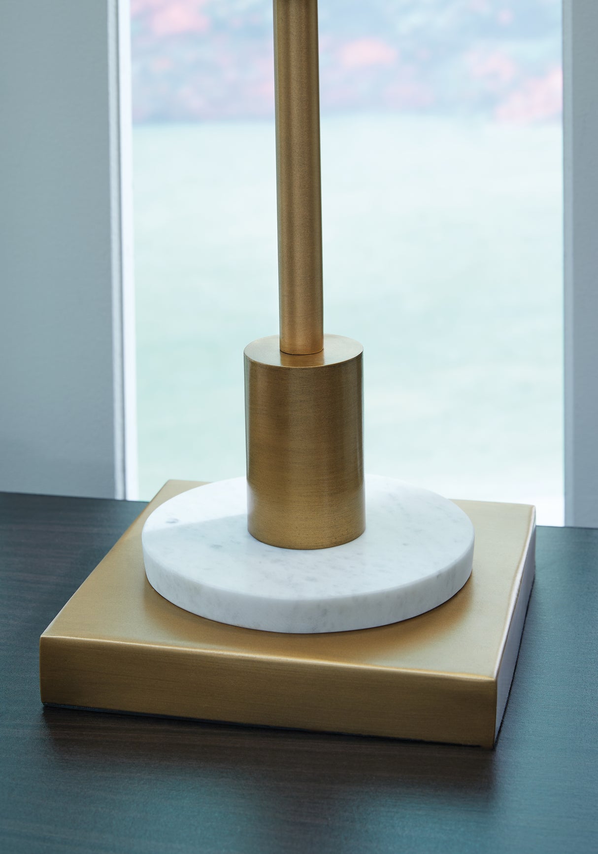 Fritzburn Gold Finish/White Table Lamp from Ashley - Luna Furniture