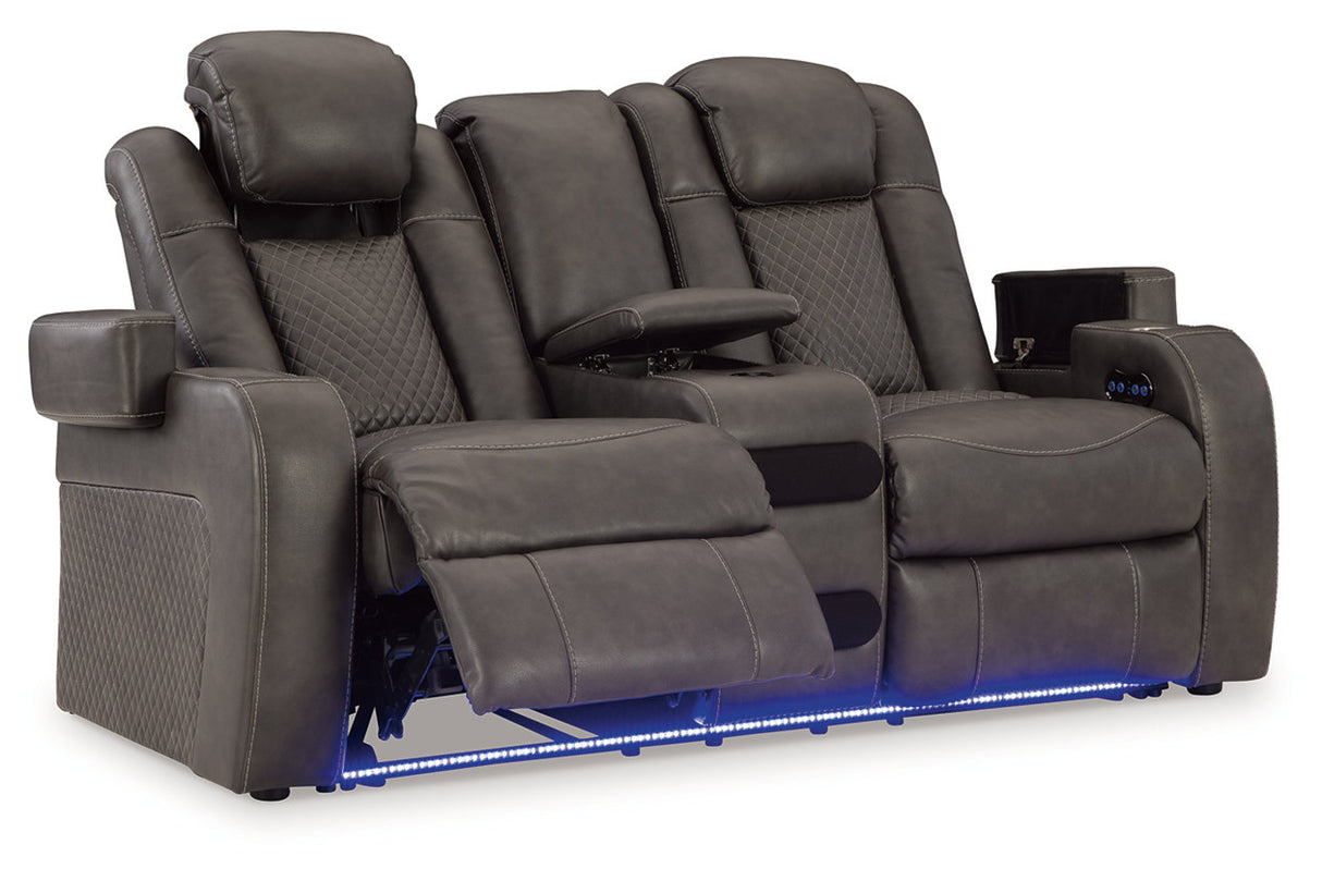 Fyne-Dyme Shadow Power Reclining Sofa, Loveseat and Recliner from Ashley - Luna Furniture