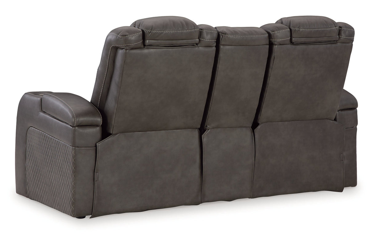 Fyne-Dyme Shadow Power Reclining Sofa, Loveseat and Recliner from Ashley - Luna Furniture