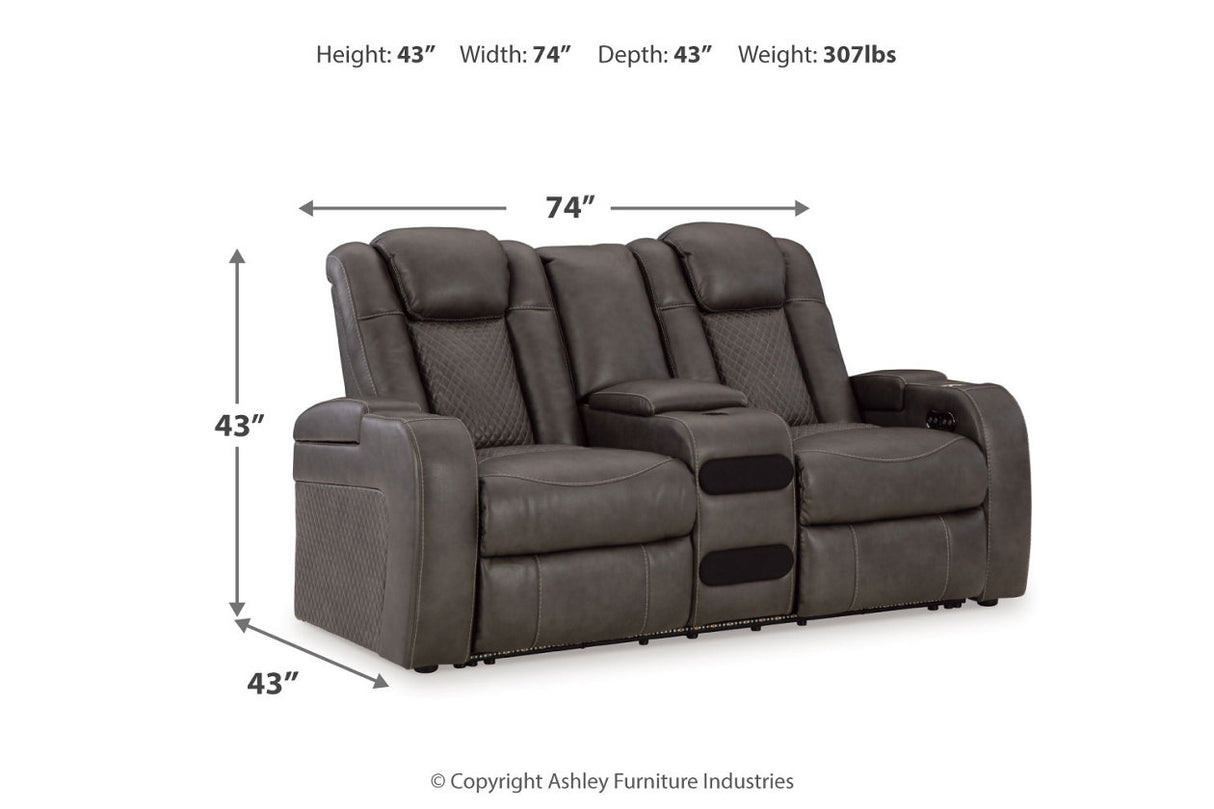 Fyne-Dyme Shadow Power Reclining Sofa, Loveseat and Recliner from Ashley - Luna Furniture