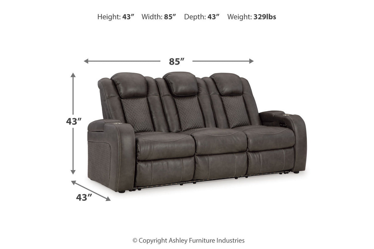 Fyne-Dyme Shadow Power Reclining Sofa, Loveseat and Recliner from Ashley - Luna Furniture