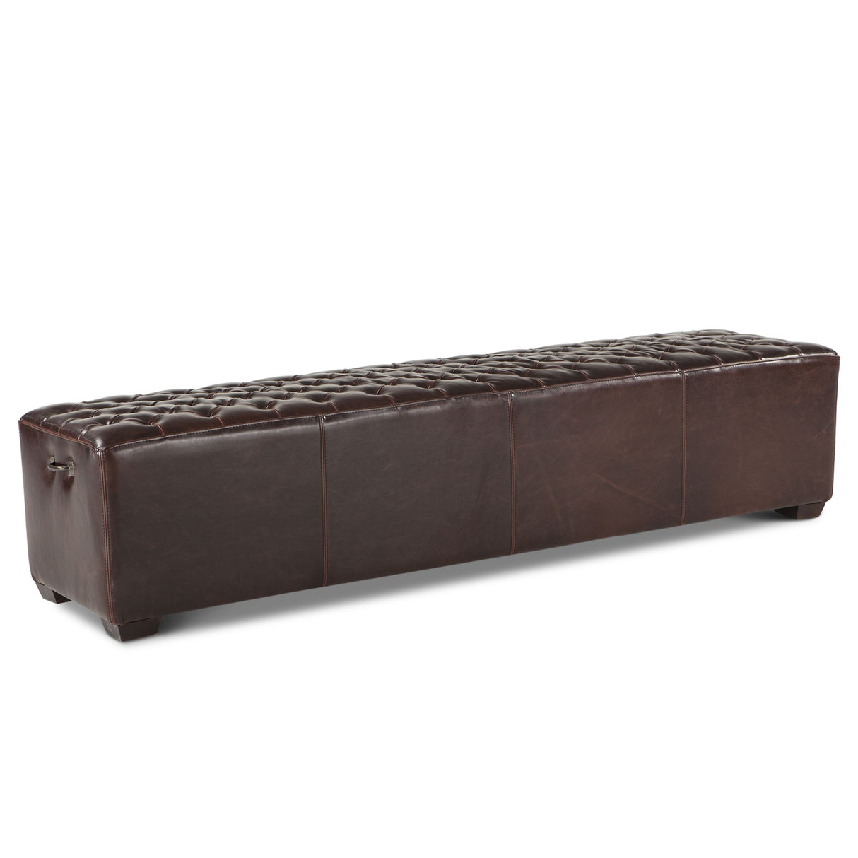 D'Orsay 79" Upholstered Bench in Brown Leather from Home Trends & Design - Luna Furniture