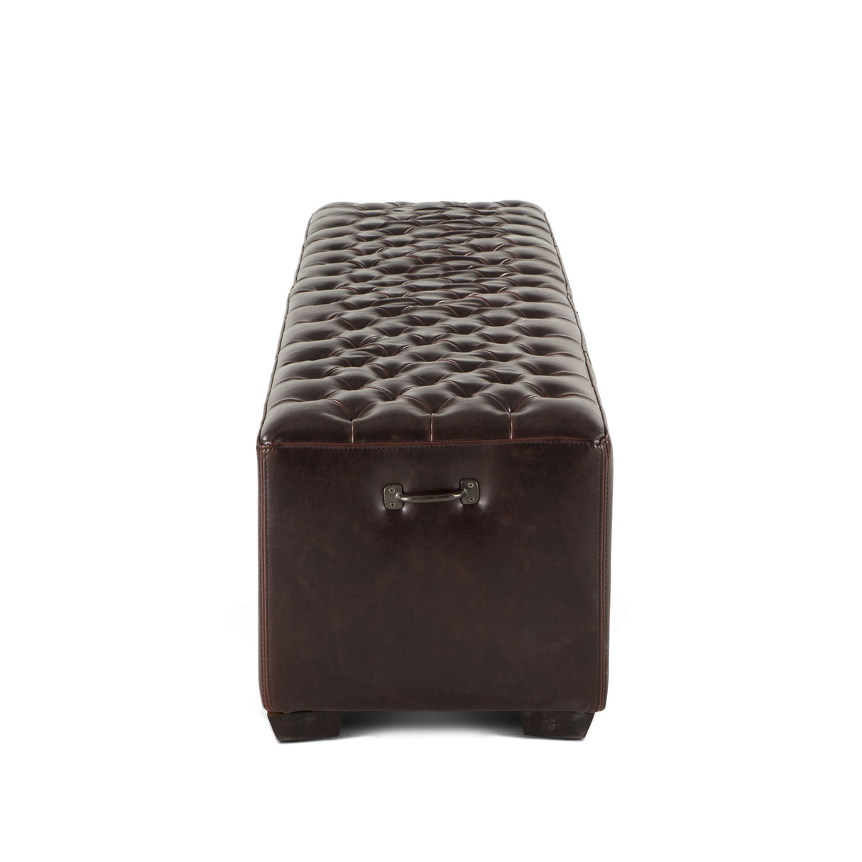 D'Orsay 79" Upholstered Bench in Brown Leather from Home Trends & Design - Luna Furniture