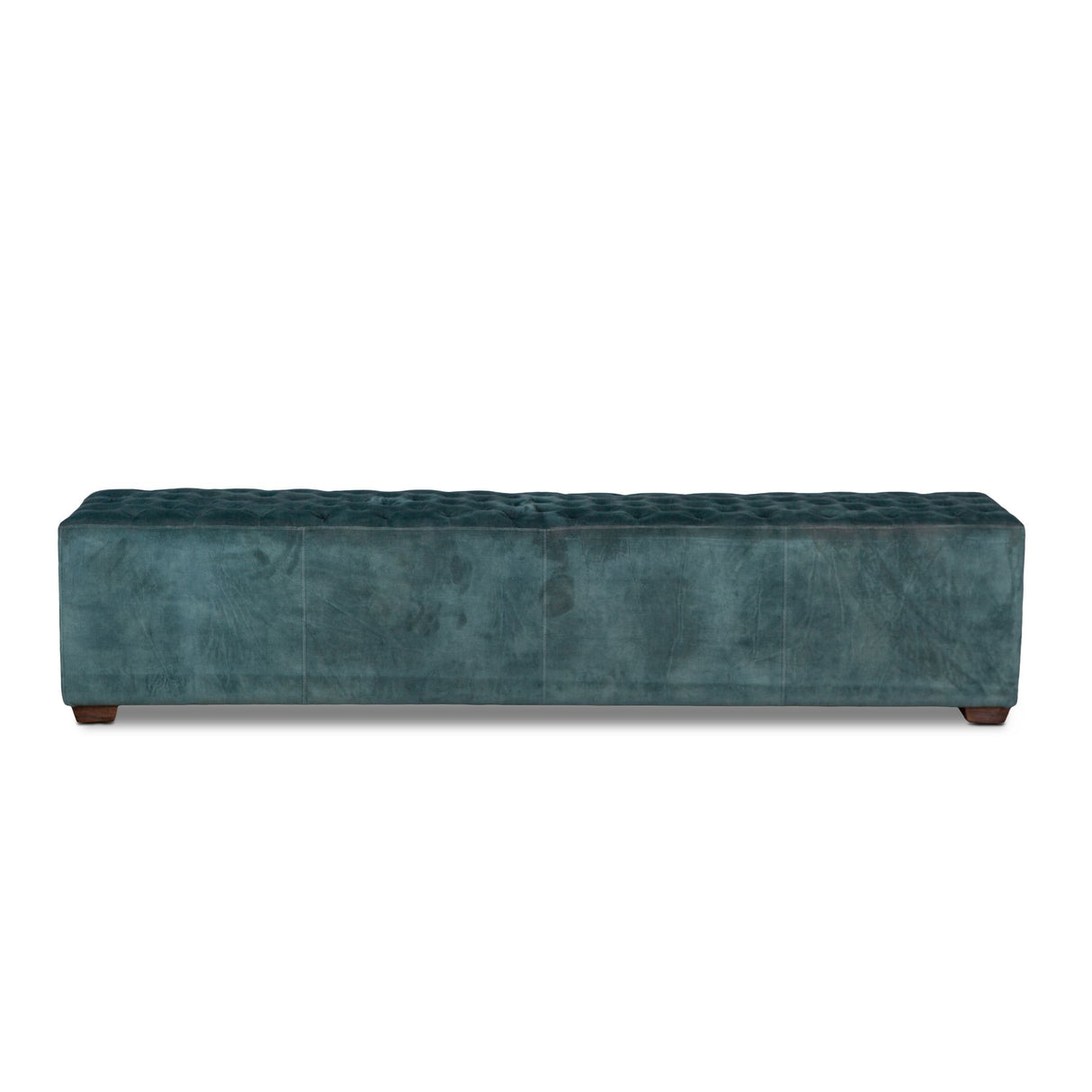 D'Orsay Green Velvet 79" Upholstered Bench