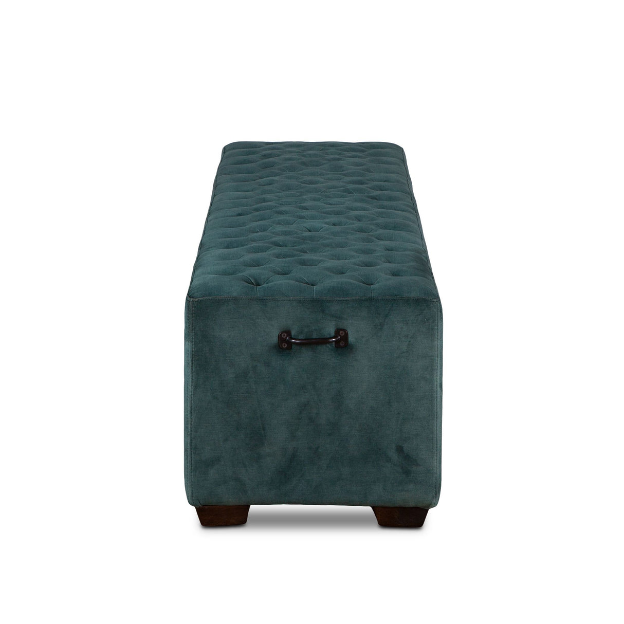 D'Orsay Green Velvet 79" Upholstered Bench