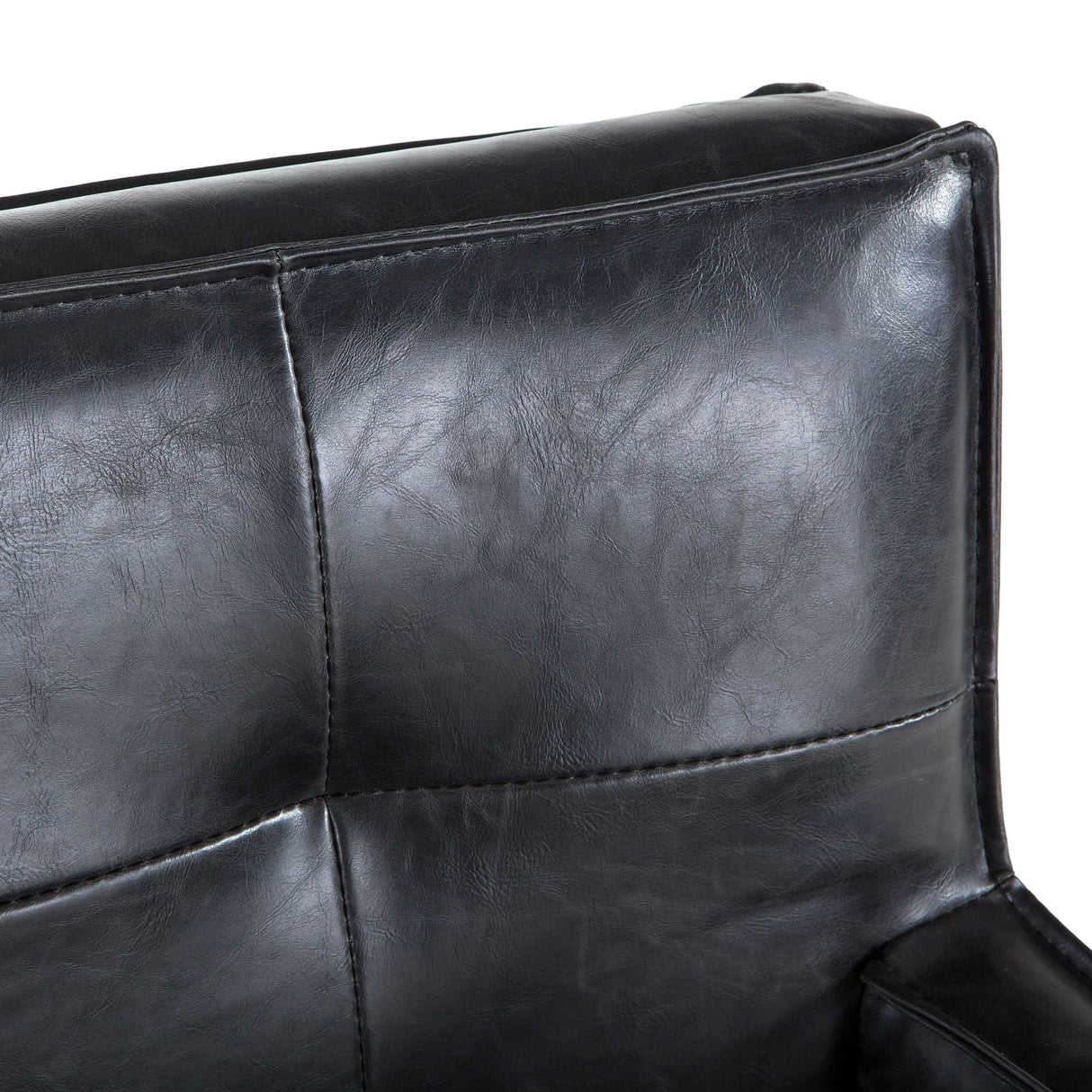 Madison 24" Dining Armchair in Black Eco Leather with Light Legs from Home Trends & Design - Luna Furniture