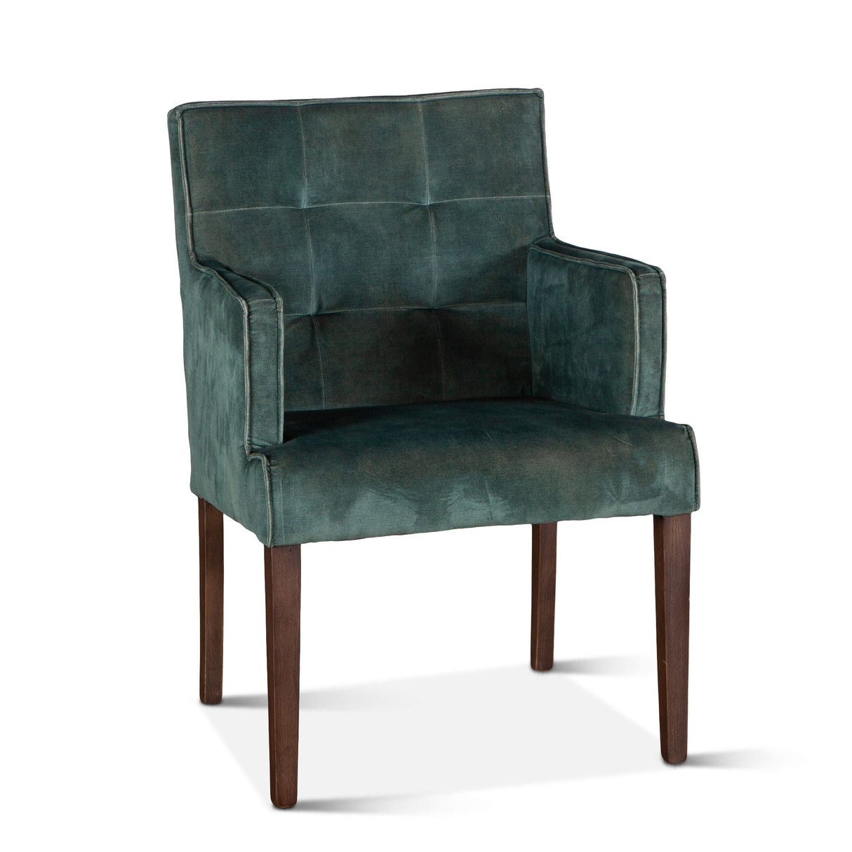 Madison 24" Dining Armchair in Green Velvet with Dark Legs from Home Trends & Design - Luna Furniture