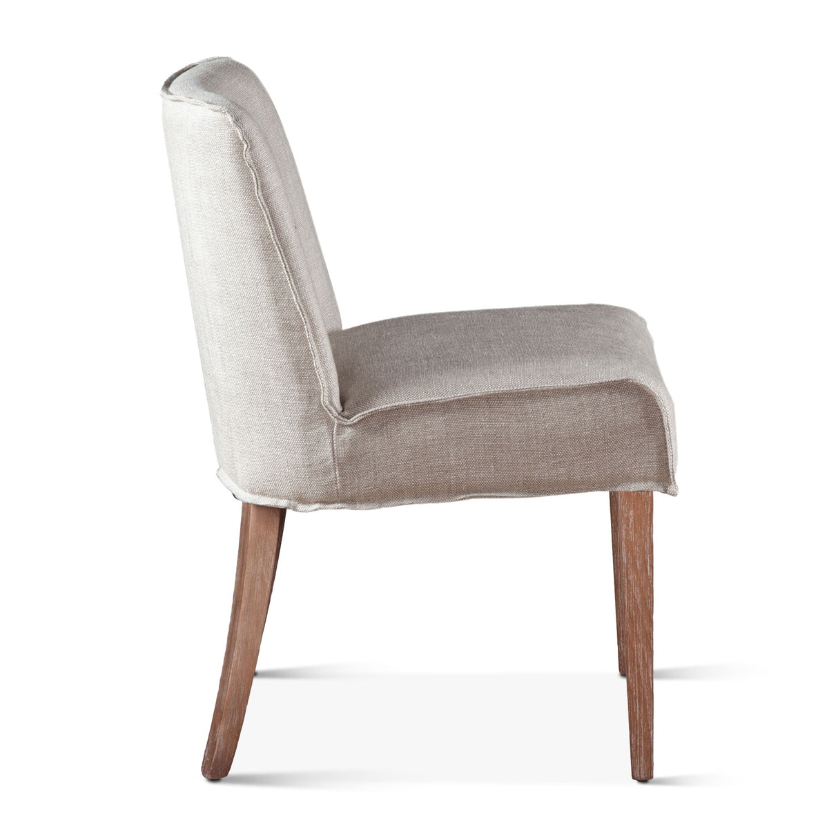 Buddy 20" Dining Chair in Beige Linen with Natural Legs, Set of 2 from Home Trends & Design - Luna Furniture