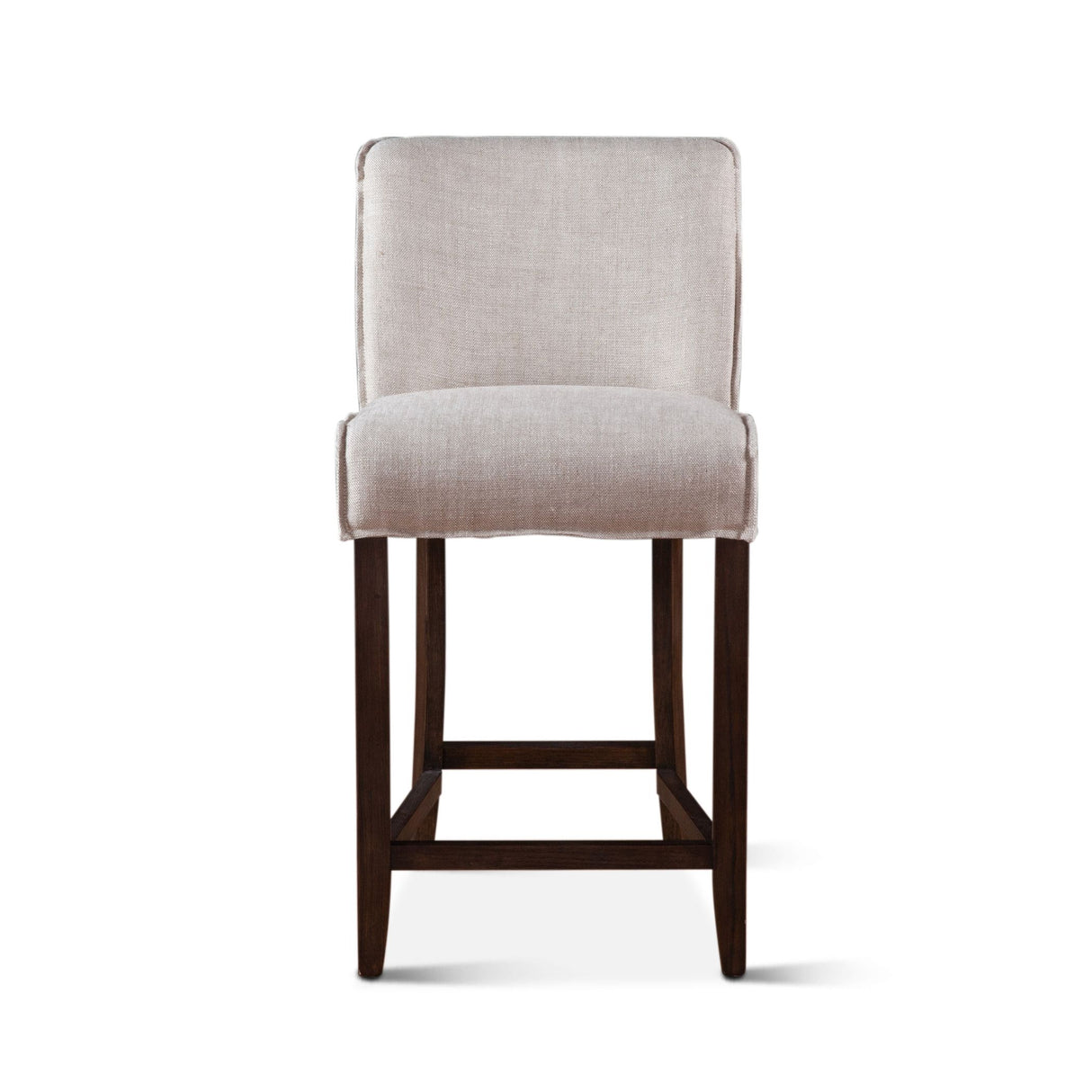Buddy 20" Counter Chair in Beige Linen with Dark Legs from Home Trends & Design - Luna Furniture